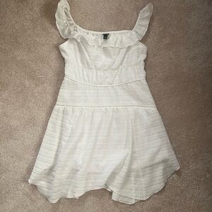 Wild Fable White Ruffle Sun Dress